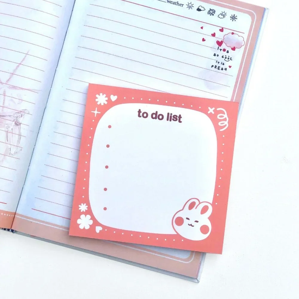 Bunny Memo Pads | 50 Sheets | Mini Note Pad | 3 PCS Per Order | Stationary Gift - Picture 4 of 4